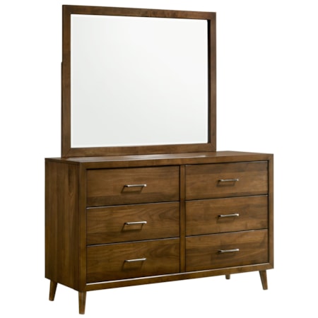 6-Drawer Dresser with Mirror