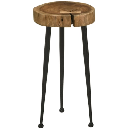 Keith Solid Tree Trunk Side Table and