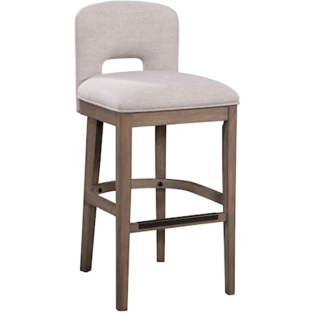 Barstool with Fabric Upholstery