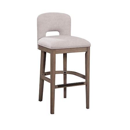 Barstool with Fabric Upholstery