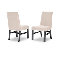 Pair of Contemporary Upholstered Dining Chairs