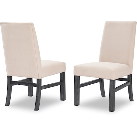 Pair of Contemporary Upholstered Dining Chairs