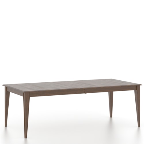 Transitional Rectangular Solid Wood Table w/Splayed Legs