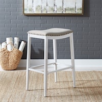 Relaxed Vintage Barstools with Nail Head Trim