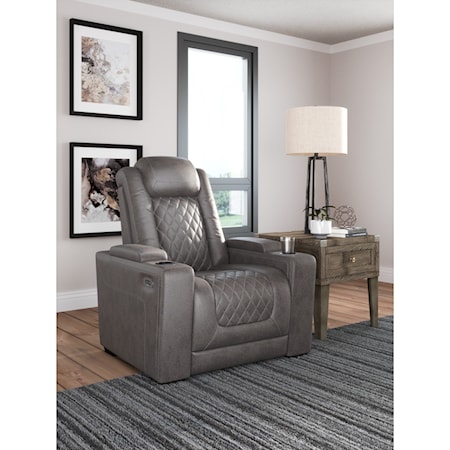 Power Recliner w/ Adj Headrest