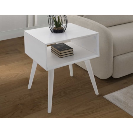 End Table with Open Shelving