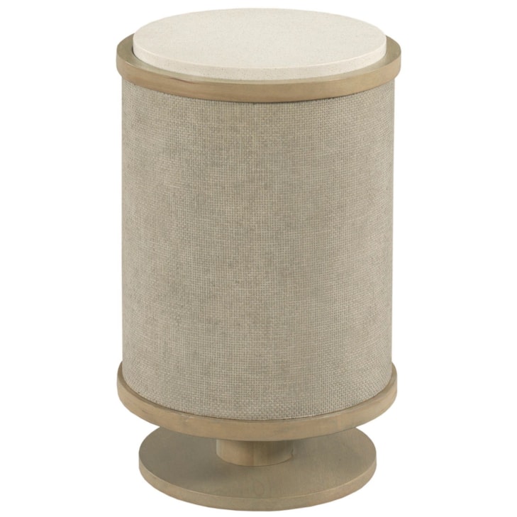 Hammary Hidden Treasures Round Linen Chairside Table