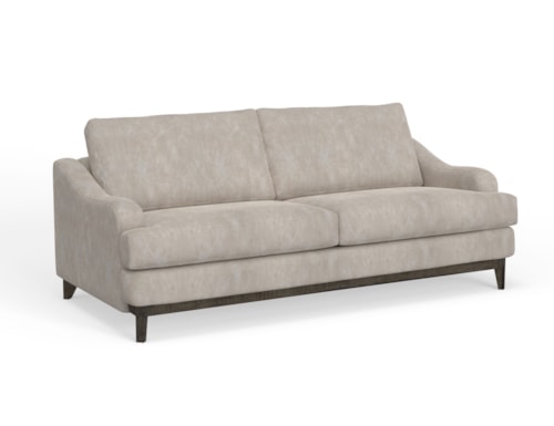 Mid-Century Modern 2-Cushion Sofa with Slope Arms