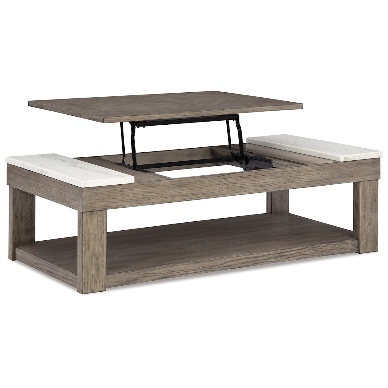 Signature Design by Ashley Loyaska Lift-top Coffee Table and 2 End Tables