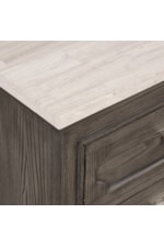 New Classic Lisbon Contemporary 2-Drawer Marble Top Nightstand