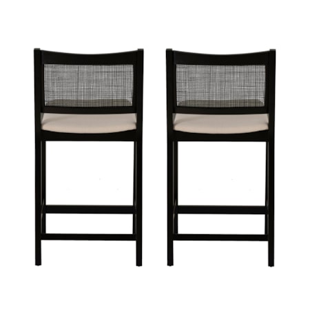 Bauer Cane Counter Height Stool - Set of 2