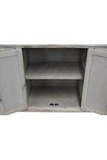 Cottage Creek Furniture Santa Fe Rustic 62" Console with Mirrored Glass Doors