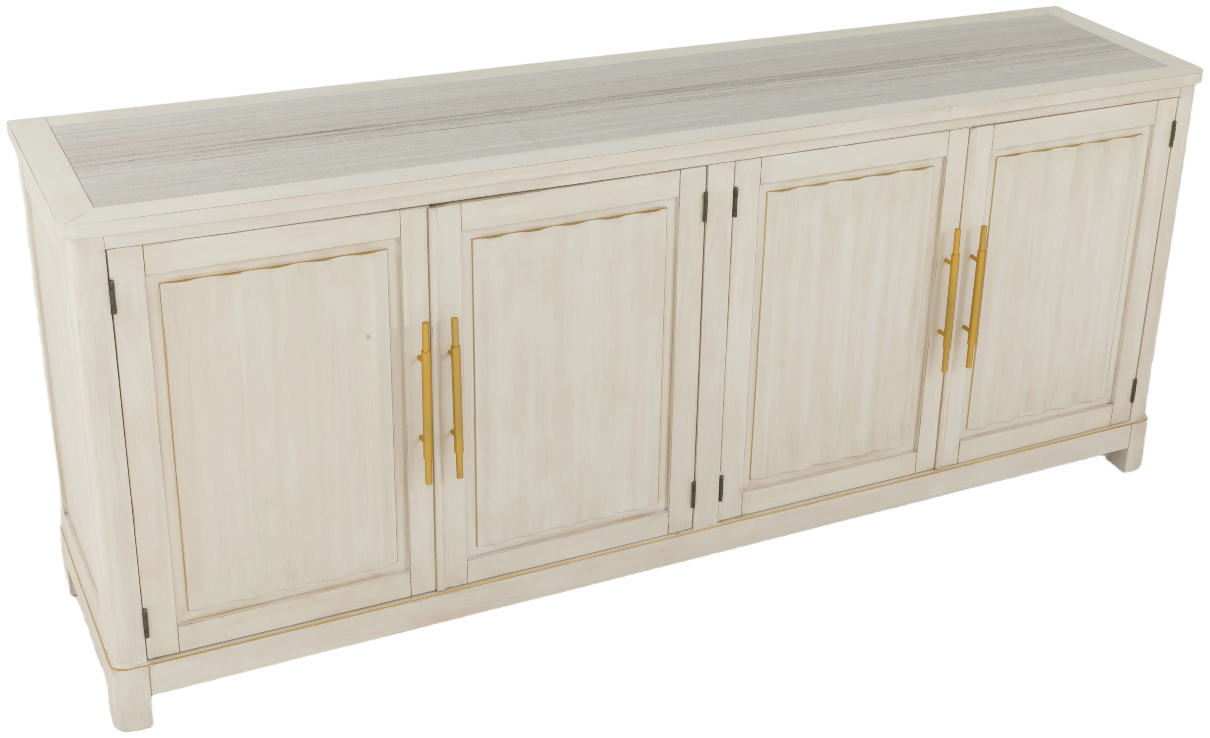 4-Door Credenza with Stone Top
