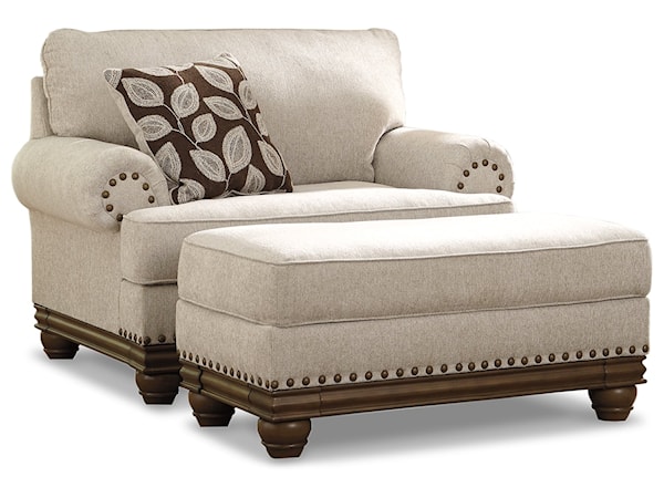 Sofa, Chair, And Ottoman