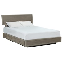 Contemporary King Adjustable Storage Bed