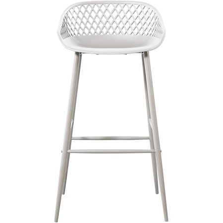 Piazza Outdoor Barstool White-M2