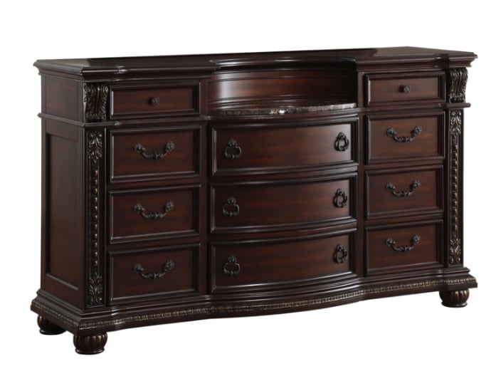 Homelegance Cavalier 4-Piece Queen Upholstered Sleigh Bedroom Set