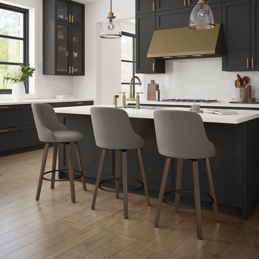 Upholstered Counter Height Swivel Stool