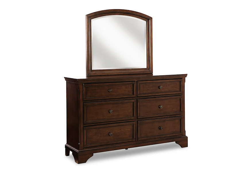 Brookbauer Dresser and Mirror by Signature Design by Ashley at Pilgrim Furniture City