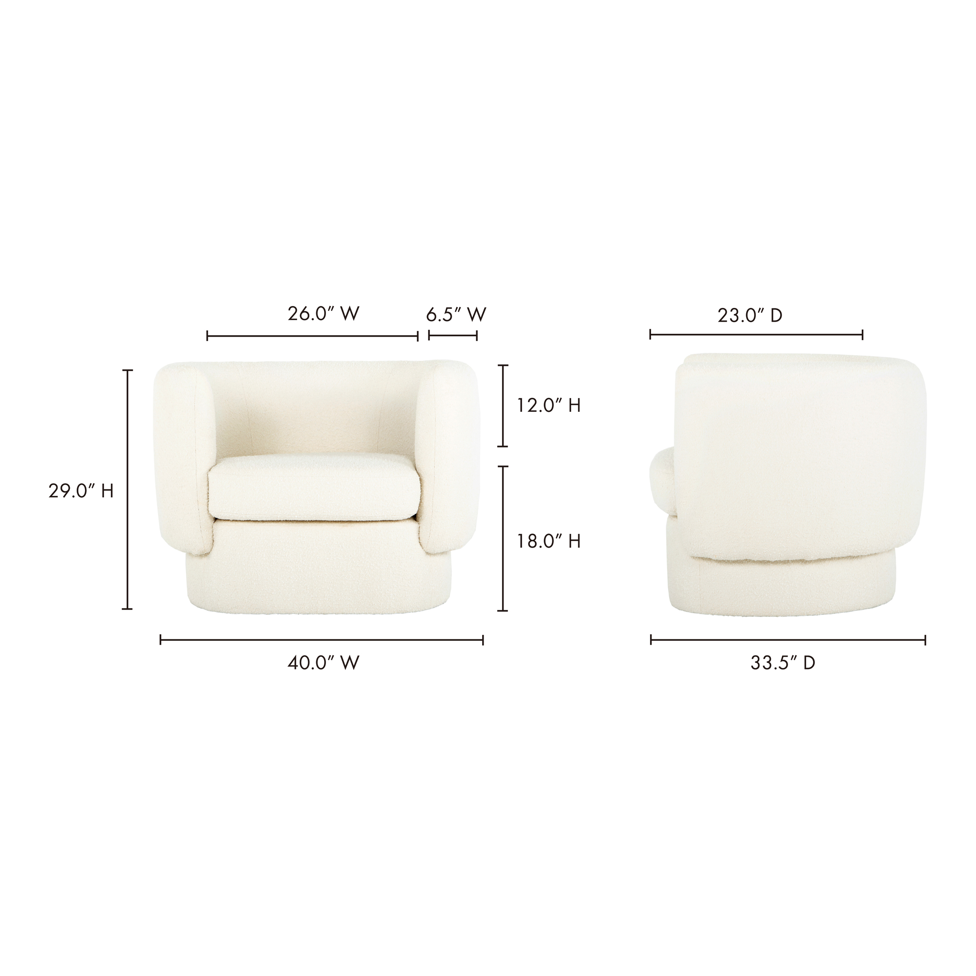 Moe's Home Collection Koba Koba Chair Maya White