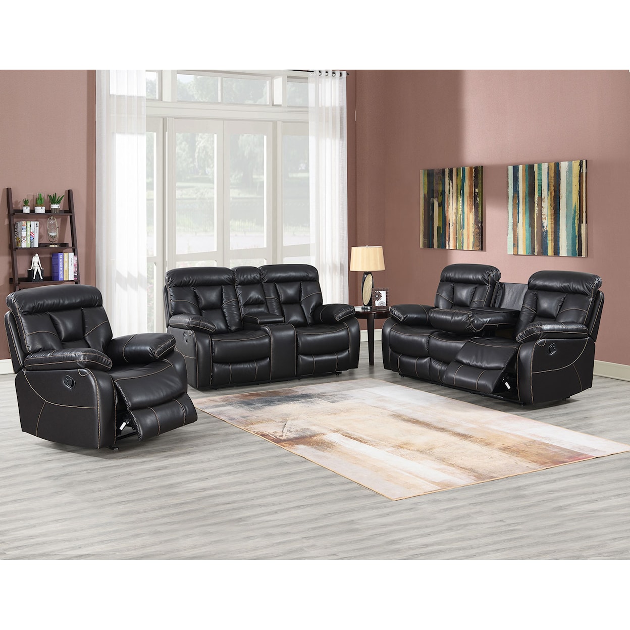 Prime Squire Manual Reclining Loveseat