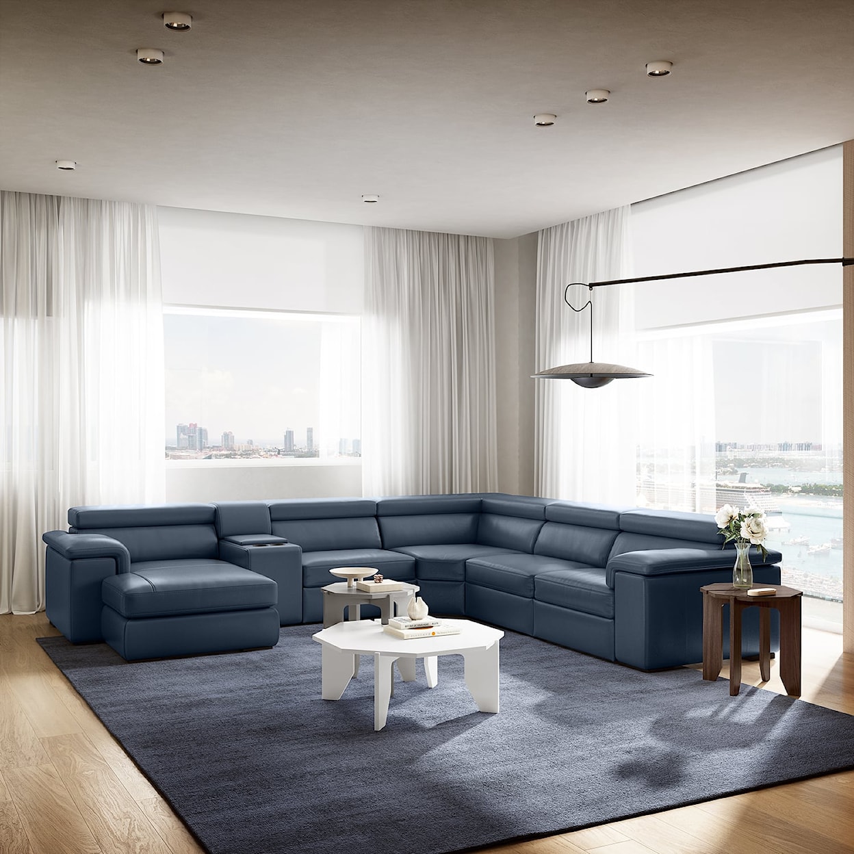 Natuzzi Editions Solare Solare L-Shaped Sectional w/Left Chaise