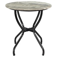 Contemporary Accent Table with Marble Top