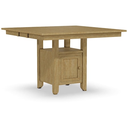 Gathering Height Table with Pedestal Storage