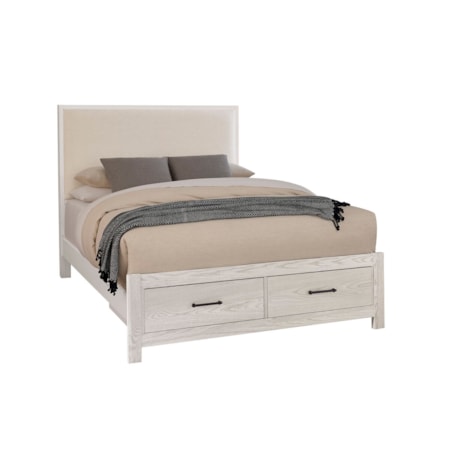 Queen Upholstered Storage Bed