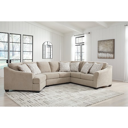 3-Piece Sectional With Cuddler