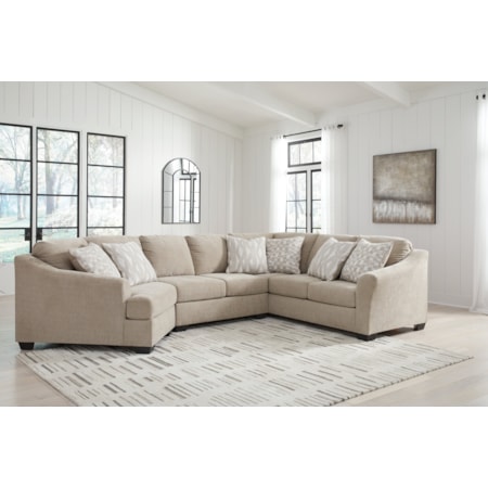 3-Piece Sectional With Cuddler
