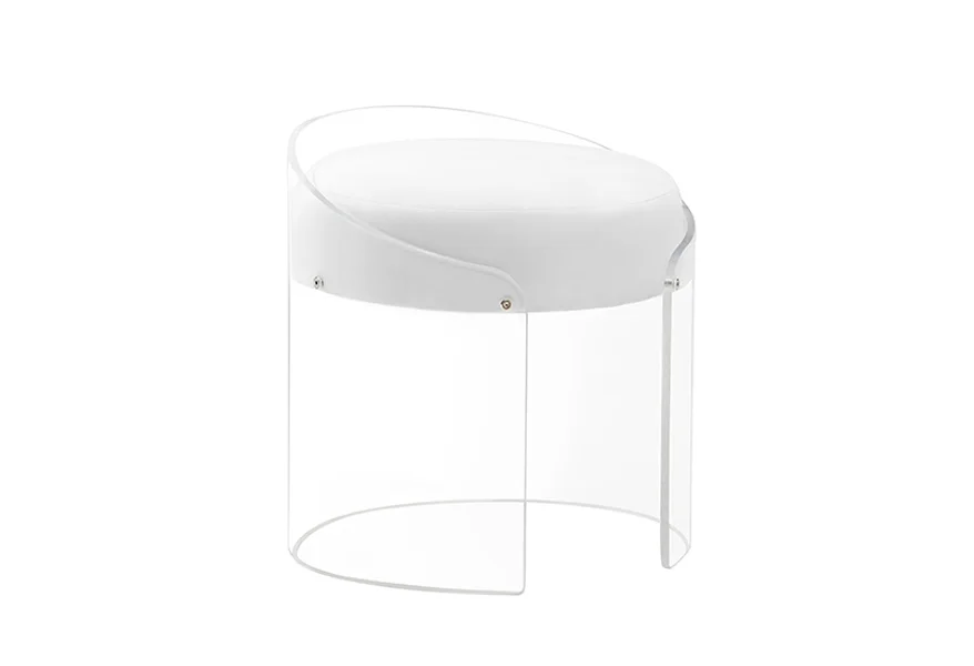 A La Carte Acrylic Accent Stool by Progressive Furniture at Furniture and More