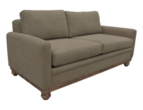 Contemporary Loveseat with Detachable Seat Cushion