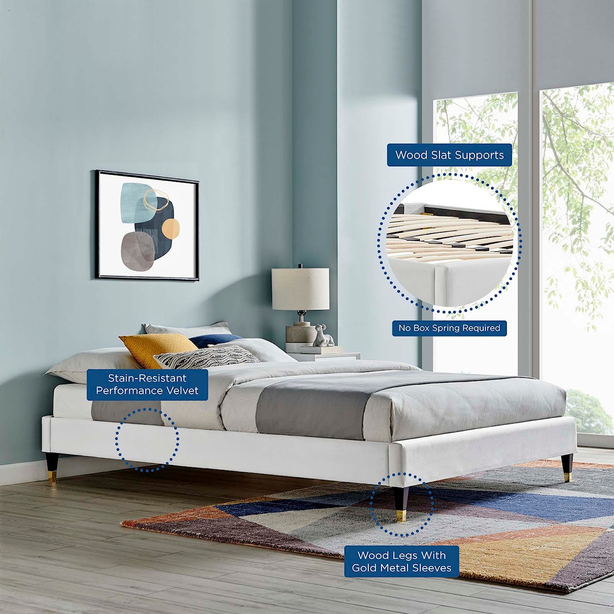 Modway Harlow Queen Platform Bed Frame