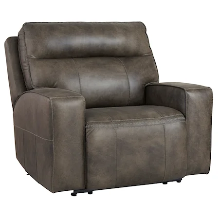 Contemporary Leather Oversized Power Recliner