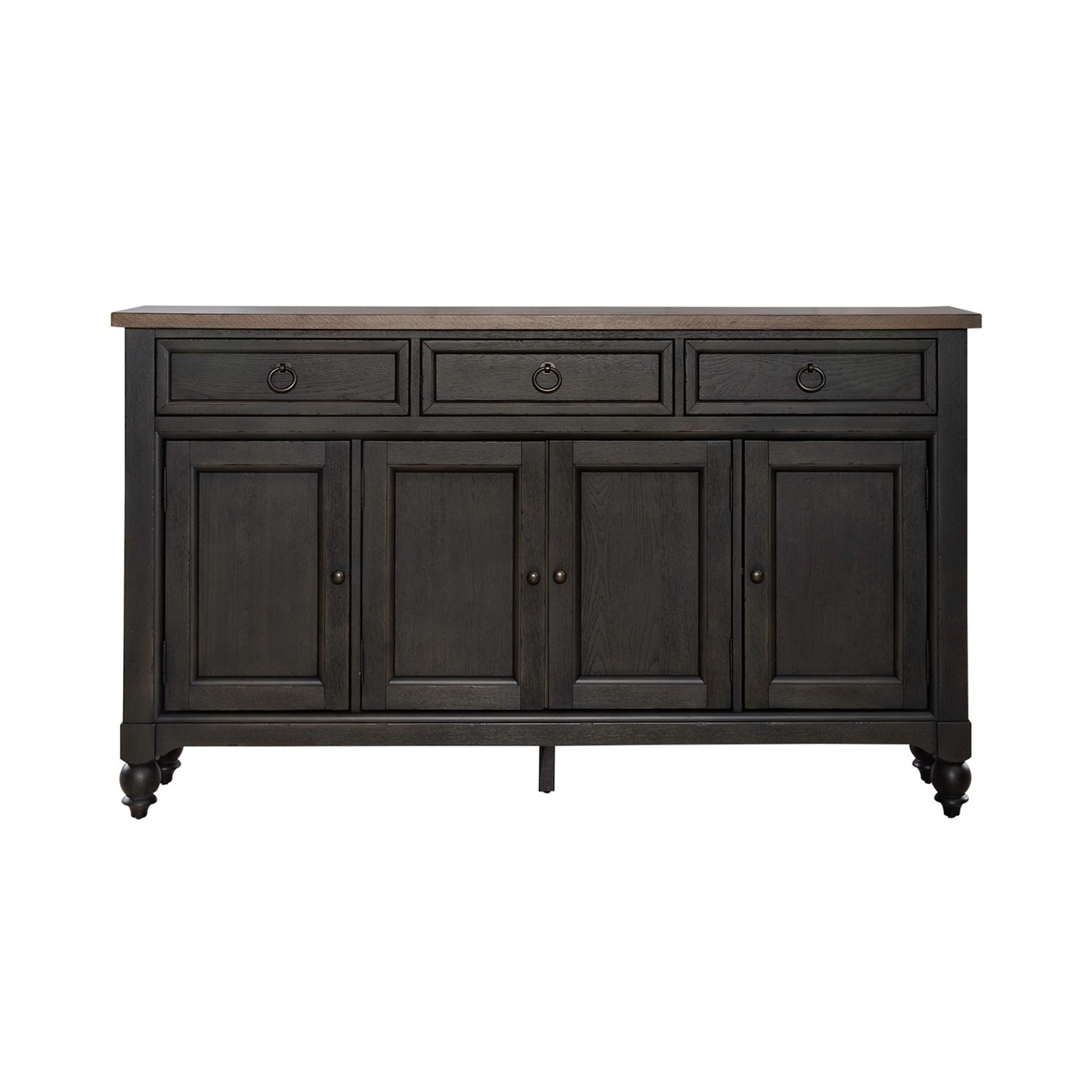 Liberty Furniture Americana Farmhouse 4-Door Hall Buffet with Adjustable Shelves