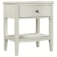 Transitional 1 Drawer Nightstand with Felt Lined Drawer