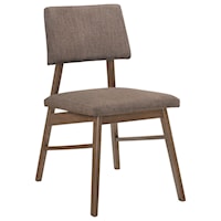 Mid-Century Modern Upholstered Standard Height Side Chair