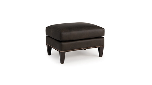 Accent Ottoman with Nail-Head Trim
