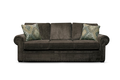 Casual Sofa with Nailhead Trim