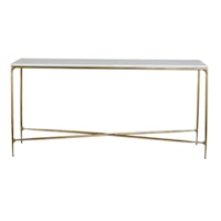 Transitional Console Table with Marble Top