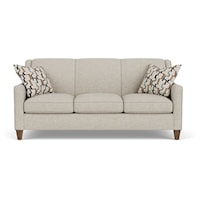 Contemporary Queen Sleeper Sofa with Angled Track Arms