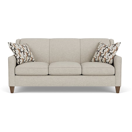 Contemporary Queen Sleeper Sofa with Angled Track Arms