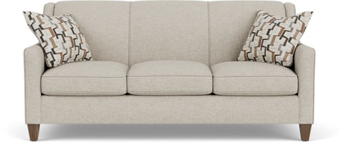 Contemporary Queen Sleeper Sofa with Angled Track Arms
