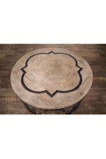 Riverside Furniture Estelle Contemporary Rustic Round Cocktail Table with Reclaimed Wood Top