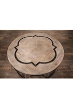 Riverside Furniture Estelle Contemporary Rustic Round Chairside Table with Reclaimed Wood Top