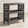 Jofran Sienna Clark Slatted Bookcase - Stonewall Grey