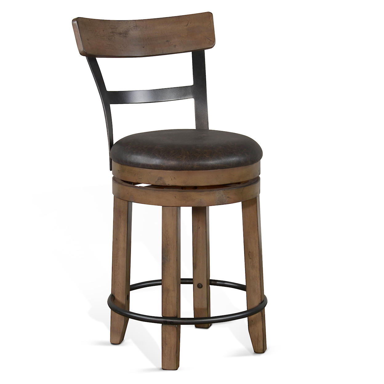 Sunny Designs Doe Valley Swivel Stool with Back