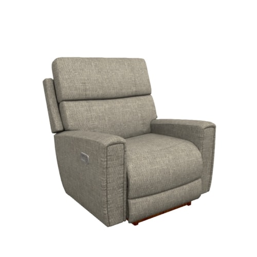 Contemporary Rocking Recliner With Power Headrest & Lumbar