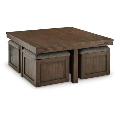 Coffee Table With 4 Stools